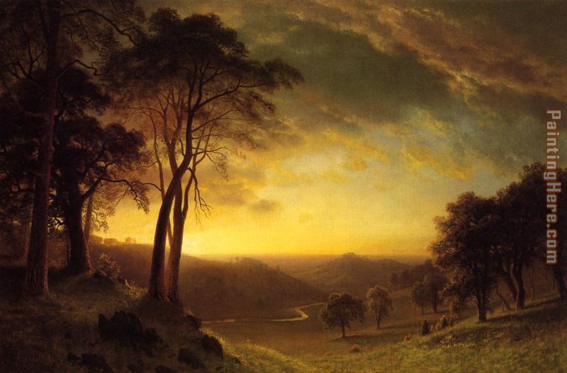 Sacramento River Valley painting - Albert Bierstadt Sacramento River Valley art painting